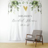 Eukalyptus Grünes Brautparty Hintergrund Wandteppich (Beispiel)