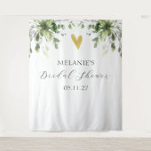 Eukalyptus Grünes Brautparty Hintergrund Wandteppich (Vorderseite)