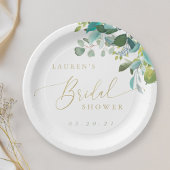 Eukalyptus-Grünes Brautparty Pappteller