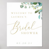 Eukalyptus-Grünes Brautparty Poster (Vorne)