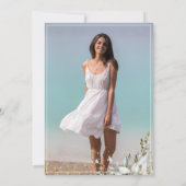 Eukalyptus Grünes FOTO Abschluss Einladung (Rückseite)