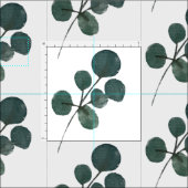Eukalyptus Grünes Muster Stoff (Kachel)