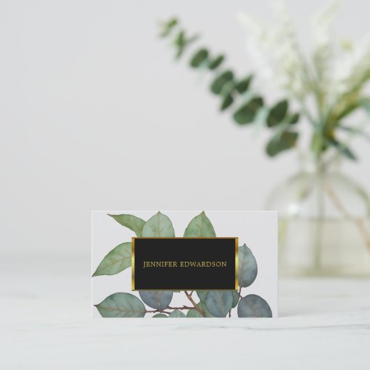 Eukalyptus-Grünflächen beruflich Visitenkarte (Stehend Vorderseite)