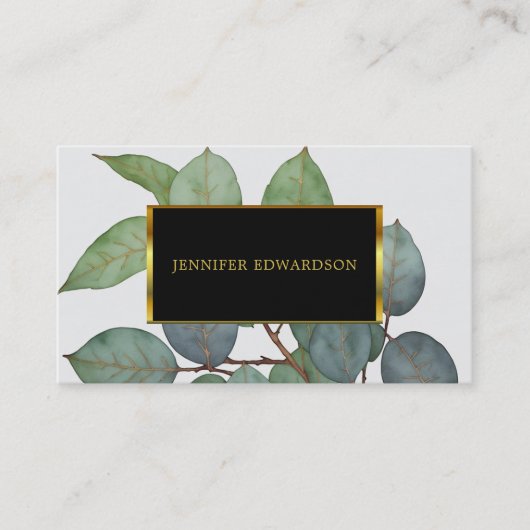 Eukalyptus-Grünflächen beruflich Visitenkarte (Vorderseite)