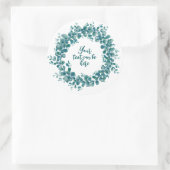 Eukalyptus-Grünkranz Runder Aufkleber (Tasche)