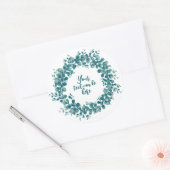 Eukalyptus-Grünkranz Runder Aufkleber (Umschlag)