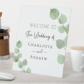 Eukalyptus-Grünnamen für Hochzeiten Sockelschild (In Situ)