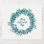 Eukalyptus-Grünpflanzen Alkoholflaschenetikett (Einzelnes Label)