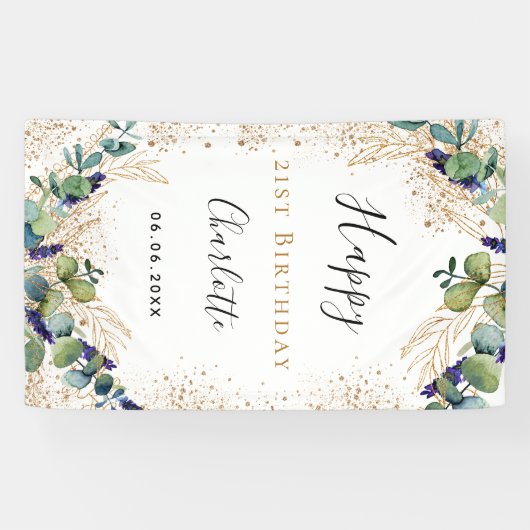 Eukalyptus-Grünpflanzen Banner (Horizontal)