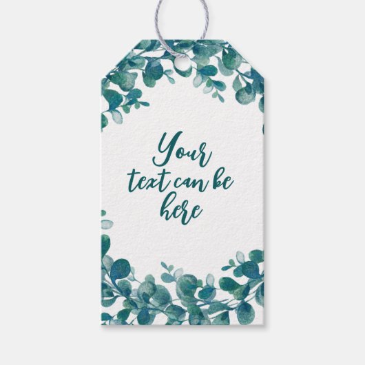 Eukalyptus-Grünpflanzen Geschenkanhänger (Vorderseite)