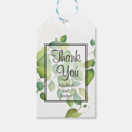 Eukalyptus-Grünpflanzen Geschenkanhänger