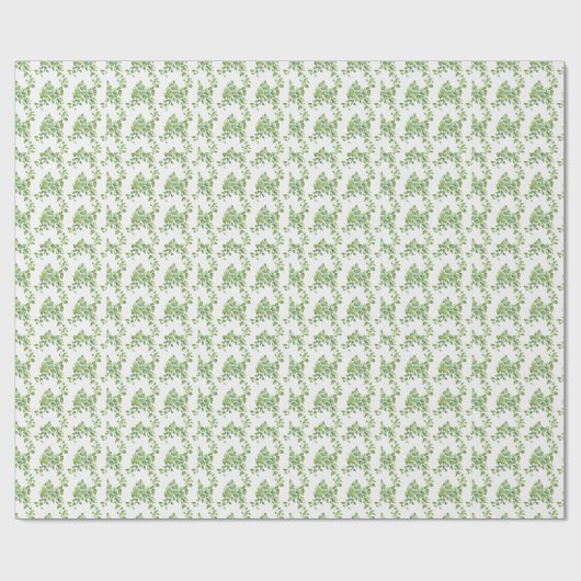 Eukalyptus-Grünpflanzen Geschenkpapier (Flach)