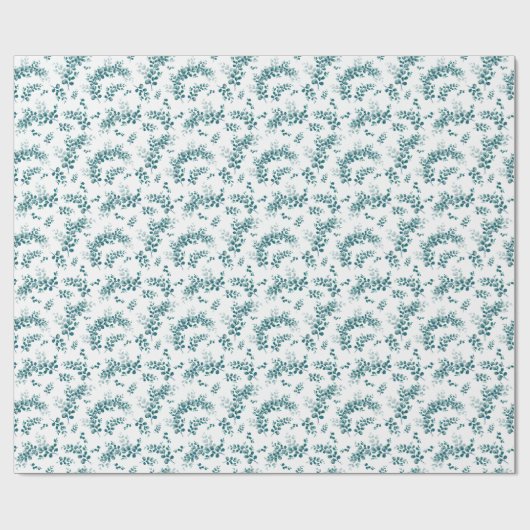 Eukalyptus-Grünpflanzen Geschenkpapier (Flach)