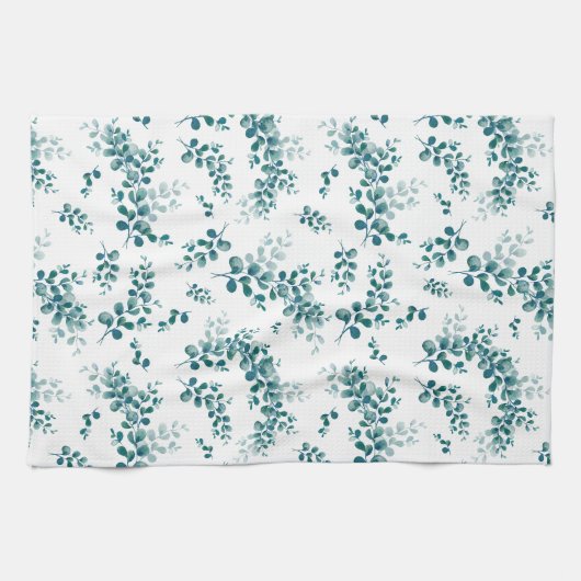 Eukalyptus-Grünpflanzen Geschirrtuch (Horizontal)
