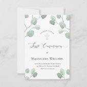 Eukalyptus-Grünpflanzen Kommunion Einladung (Vorderseite)