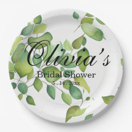 Eukalyptus-Grünpflanzen Pappteller