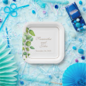 Eukalyptus-Grünpflanzen Pappteller (Party)