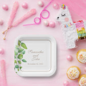 Eukalyptus-Grünpflanzen Pappteller (Party)