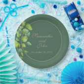 Eukalyptus-Grünpflanzen Pappteller (Party)