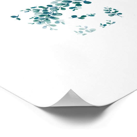 Eukalyptus-Grünpflanzen Poster (Ecke)