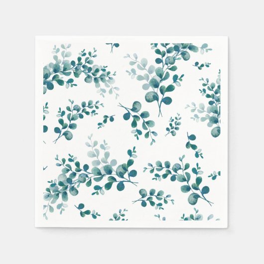 Eukalyptus-Grünpflanzen Serviette (Vorderseite)