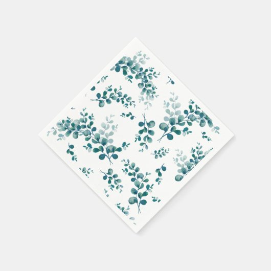 Eukalyptus-Grünpflanzen Serviette (Ecke)
