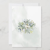 Eukalyptus-Grünpflanzen Sukkulentes Party Verlobun Einladung (Rückseite)