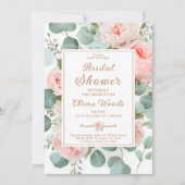 Eukalyptus-Grünpflanzen und Blütenbäume Einladung (Vorderseite)