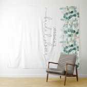 Eukalyptus-Grünpflanzen und elegantes Brautparty Wandteppich (Beispiel (Horizontal))