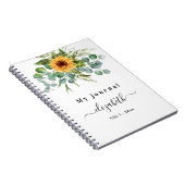 Eukalyptus grünrey-Skriptname-Notebook Notizblock (Rechte Seite)