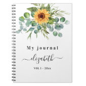 Eukalyptus grünrey-Skriptname-Notebook Notizblock (Vorderseite)