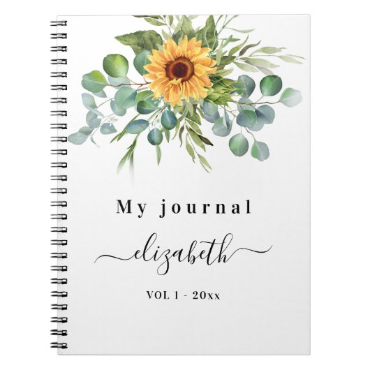 Eukalyptus grünrey-Skriptname-Notebook Notizblock (Vorderseite)