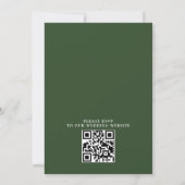 Eukalyptus-Grünrustikale Budget-QR-Code-Hochzeit Einladung (Rückseite)