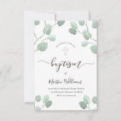 Eukalyptus-Grüntaufe Einladung (Vorderseite)