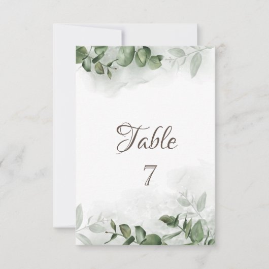 Eukalyptus-Grüntisch Einladung (Vorderseite)