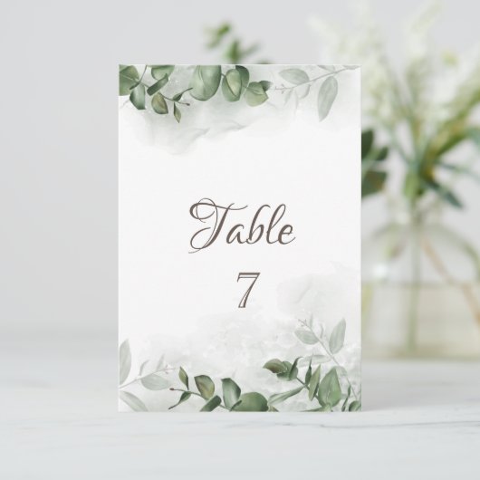 Eukalyptus-Grüntisch Einladung (Stehend Vorderseite)