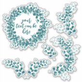 Eukalyptus-Grüntöne Aufkleber (Vorderseite)