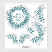 Eukalyptus-Grüntöne Aufkleber (Blatt)