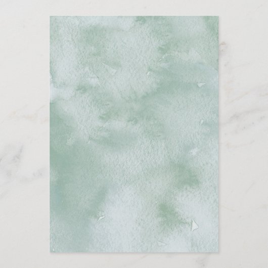 Eukalyptus-Grüntöne Hochzeitserklärung Programm (Rückseite)