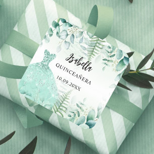 Eukalyptus-Grünwald Quadratischer Aufkleber