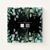 Eukalyptus-Grünwald-Schwarz Notizblock (Rückseite)