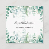 Eukalyptus-Grünwaldfarne Foto QR-Code Quadratische Visitenkarte (Vorderseite)