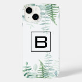 Eukalyptus-Grünwaldfarne Monogramm Case-Mate iPhone Hülle (Rückseite)