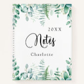 Eukalyptus-Grünwaldfarne Notizblock (Vorderseite)