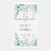 Eukalyptus-Grünwaldfarne Serviette (Vorderseite)