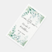 Eukalyptus-Grünwaldfarne Serviette (Ecke)