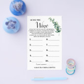 Eukalyptus Guess the Wine Couples Showspielkarte Flyer (Einzeln)