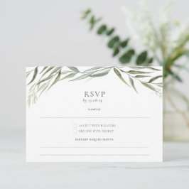 Eukalyptus Gum Blätter Grüne Hochzeit RSVP Karte