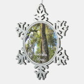 Eukalyptus Gum Trees Schneeflocken Zinn-Ornament (Rechts)
