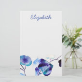 Eukalyptus Gum Verlasse Aquarellkunst Briefpapier (Stehend Vorderseite)